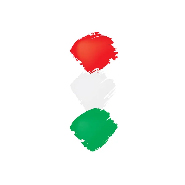 Ungarn Flagge, Vektordarstellung auf weißem Hintergrund — Stockvektor