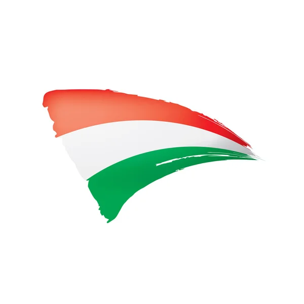 Ungern flagga, vektor illustration på en vit bakgrund — Stock vektor