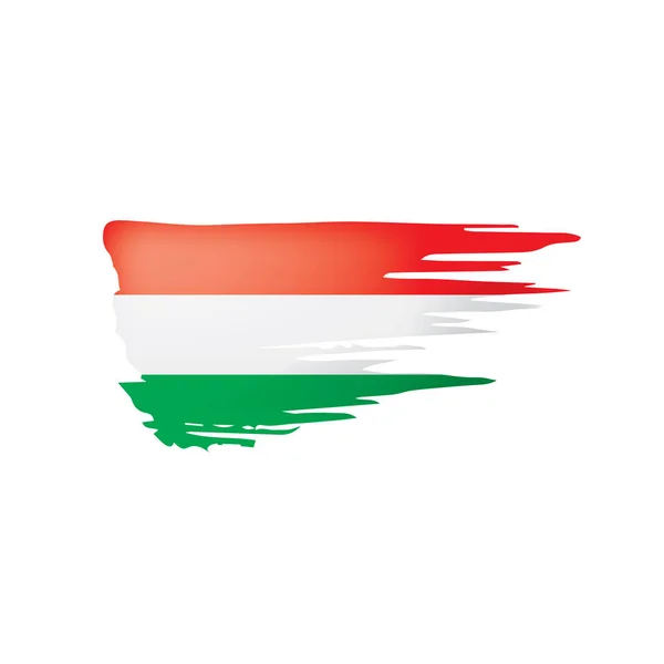 Флаг Венгрии, векторная иллюстрация на белом фоне — стоковый вектор