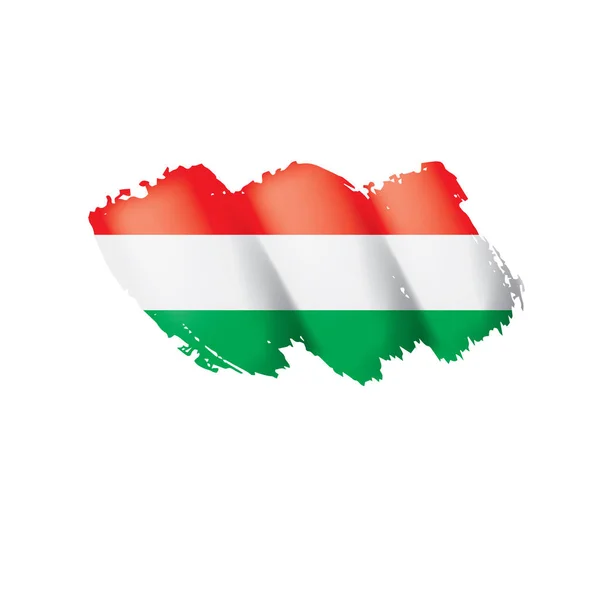 Bandeira da Hungria, ilustração vetorial sobre um fundo branco — Vetor de Stock