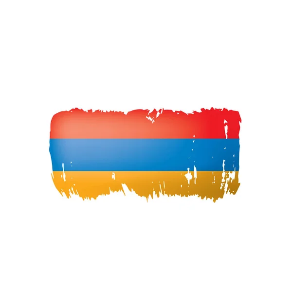 Armeniens flag, vektorillustration på hvid baggrund – Stock-vektor