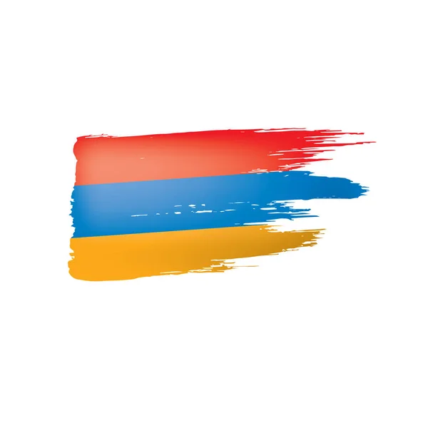 Armenien Flagge, Vektordarstellung auf weißem Hintergrund — Stockvektor