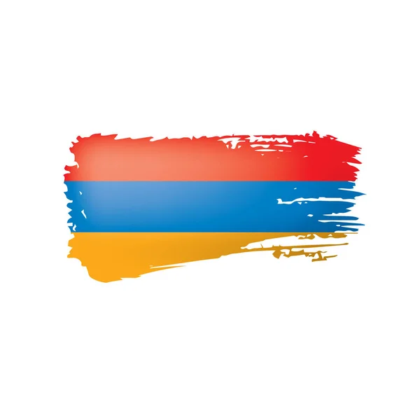 Armenien Flagge, Vektordarstellung auf weißem Hintergrund — Stockvektor
