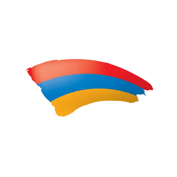 Armenien Flagge, Vektordarstellung auf weißem Hintergrund — Stockvektor