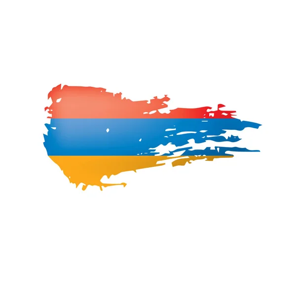Σημαία Αρμενίας, διανυσματική απεικόνιση σε λευκό φόντο — Διανυσματικό Αρχείο
