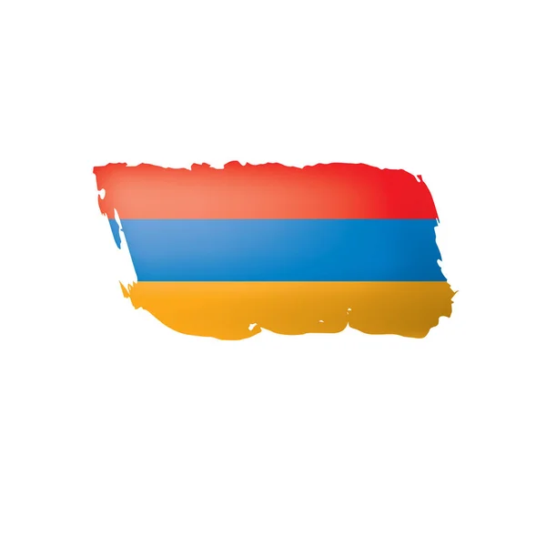 Armeniens flag, vektorillustration på hvid baggrund – Stock-vektor