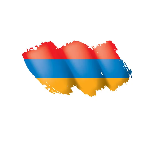 Armenien Flagge, Vektordarstellung auf weißem Hintergrund — Stockvektor