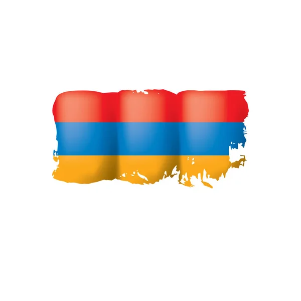 Armeniens flag, vektorillustration på hvid baggrund – Stock-vektor