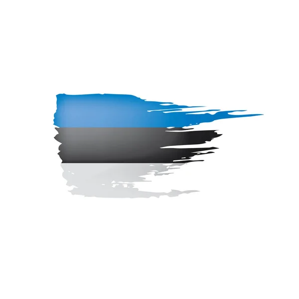 Estland flagga, vektor illustration på en vit bakgrund — Stock vektor