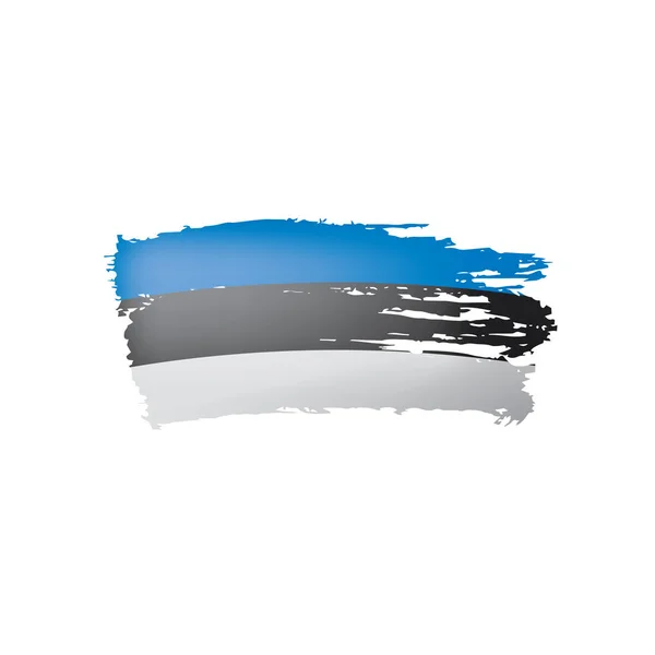 Estonia flag, vector illustration on a white background — Stock Vector