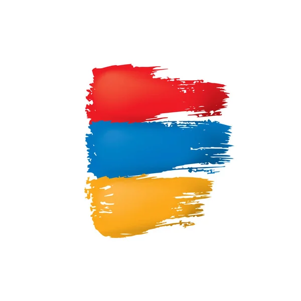 Σημαία Αρμενίας, διανυσματική απεικόνιση σε λευκό φόντο — Διανυσματικό Αρχείο
