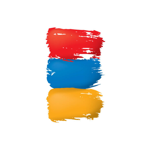 Armenia flag, vector illustration on a white background