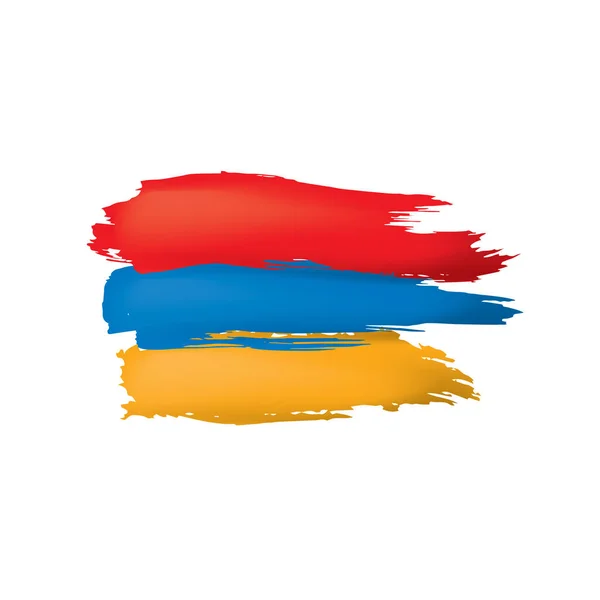 Armenien Flagge, Vektordarstellung auf weißem Hintergrund — Stockvektor