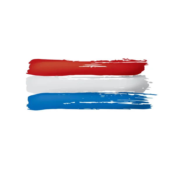 Bandeira dos Países Baixos, ilustração vetorial sobre um fundo branco —  Vetores de Stock