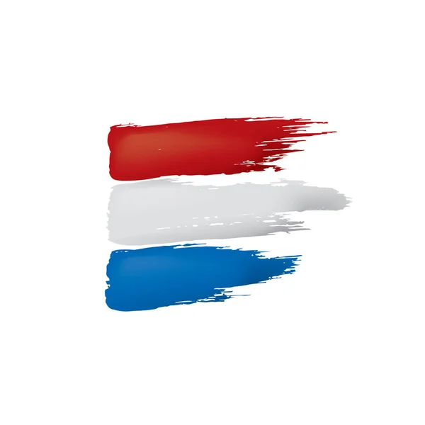 Hollandia zászló, vektor illusztráció fehér alapon — Stock Vector