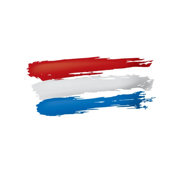 Bandera de los Países Bajos, ilustración vectorial sobre fondo blanco — Vector de stock