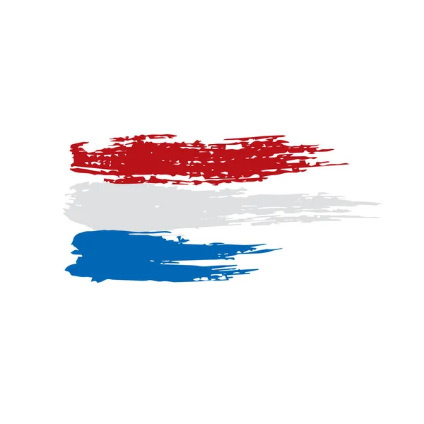 Drapeau des Pays-Bas, illustration vectorielle sur fond blanc — Image vectorielle