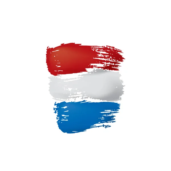 네덜란드 국기, 흰 배경 위의 벡터 삽화 — 스톡 벡터