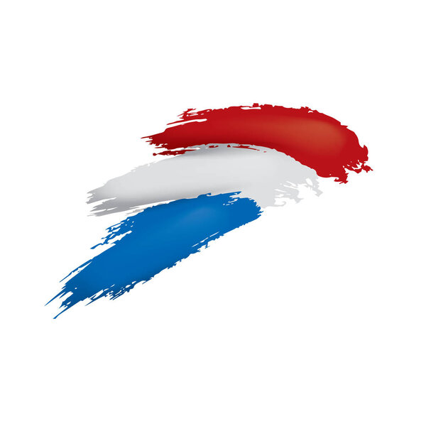 Netherlands flag, vector illustration on a white background