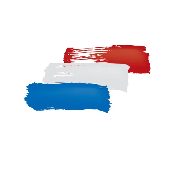 荷兰国旗，白色背景上的矢量插图 — 图库矢量图片