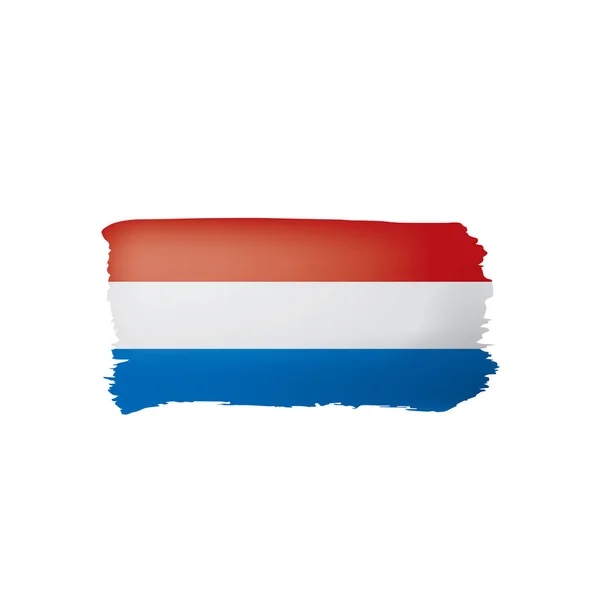 Bandera de los Países Bajos, ilustración vectorial sobre fondo blanco — Vector de stock