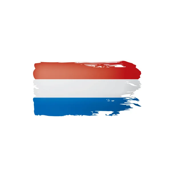 Флаг Нидерландов Векторная Иллюстрация Белом Фоне — стоковый вектор