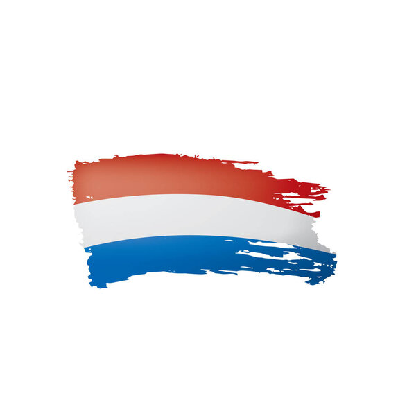 Флаг Нидерландов, векторная иллюстрация на белом фоне