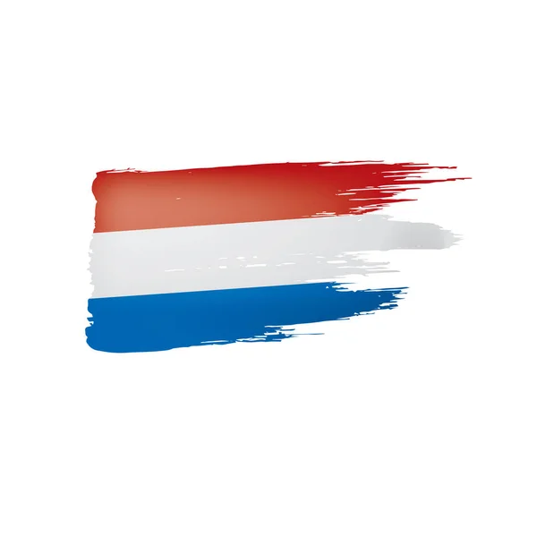 Flagge der Niederlande, Vektorabbildung auf weißem Hintergrund — Stockvektor