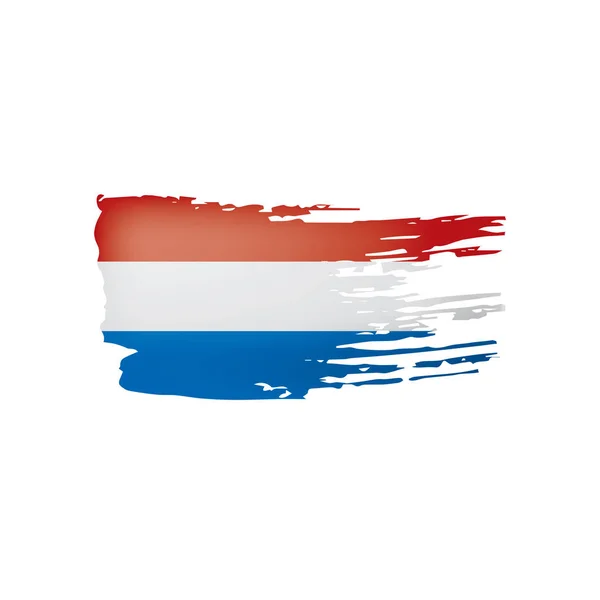 Bandeira dos Países Baixos, ilustração vetorial sobre um fundo branco —  Vetores de Stock