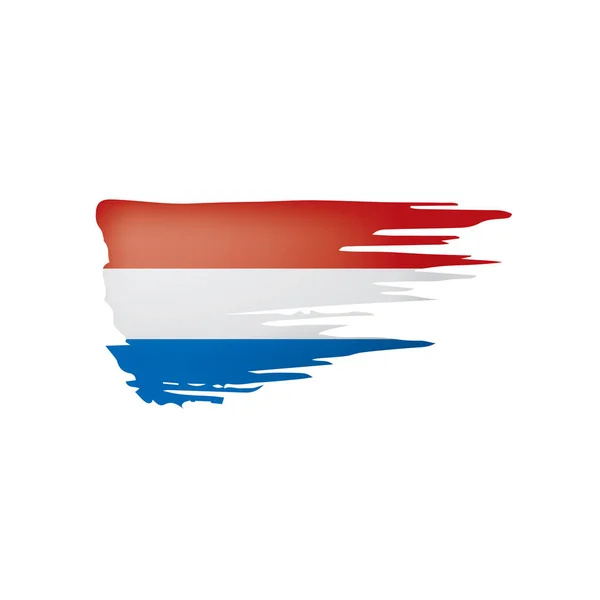 Прапор Нідерландів, векторний малюнок на білому тлі — стоковий вектор