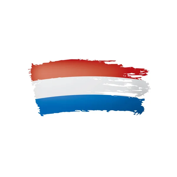 Flagge der Niederlande, Vektorabbildung auf weißem Hintergrund — Stockvektor