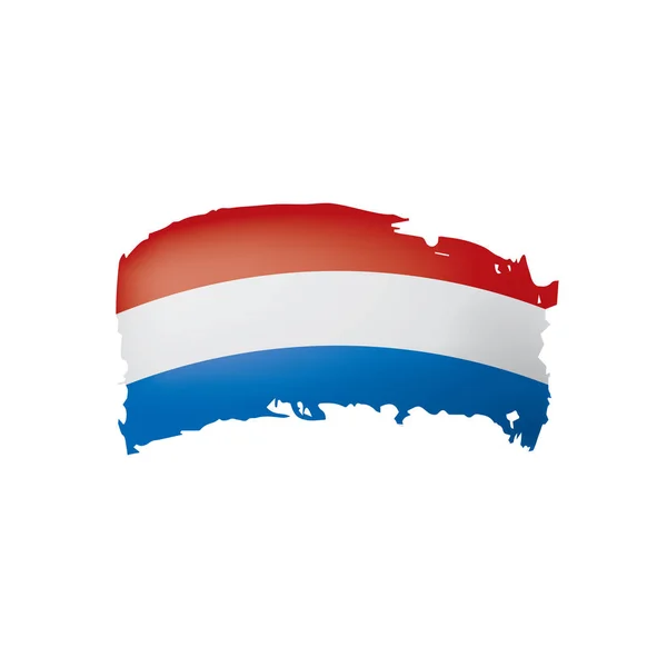 Flagge der Niederlande, Vektorabbildung auf weißem Hintergrund — Stockvektor