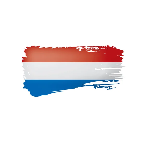 Bandiera olandese, illustrazione vettoriale su sfondo bianco — Vettoriale Stock