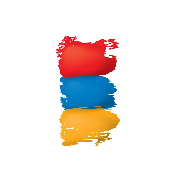 Armenia flag, vector illustration on a white background — Stock Vector