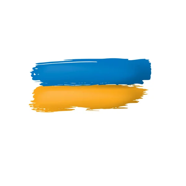 Bandera de Ucrania, ilustración vectorial sobre fondo blanco — Archivo Imágenes Vectoriales
