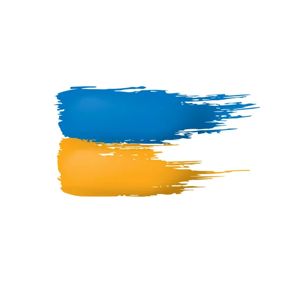 Ukraine Flagge, Vektorabbildung auf weißem Hintergrund — Stockvektor