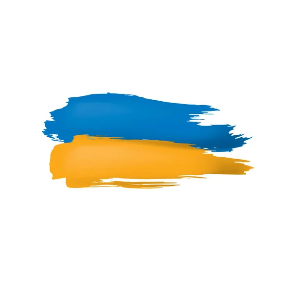 Ukraine Flagge, Vektorabbildung auf weißem Hintergrund — Stockvektor