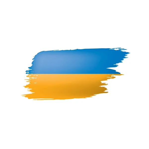 Flaga Ukrainy, ilustracja wektora na białym tle — Wektor stockowy