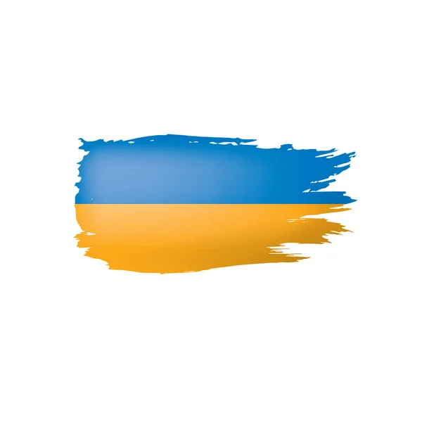 Ukraine Flagge, Vektorabbildung auf weißem Hintergrund — Stockvektor