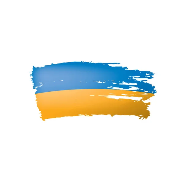 Ukraine Flagge, Vektorabbildung auf weißem Hintergrund — Stockvektor