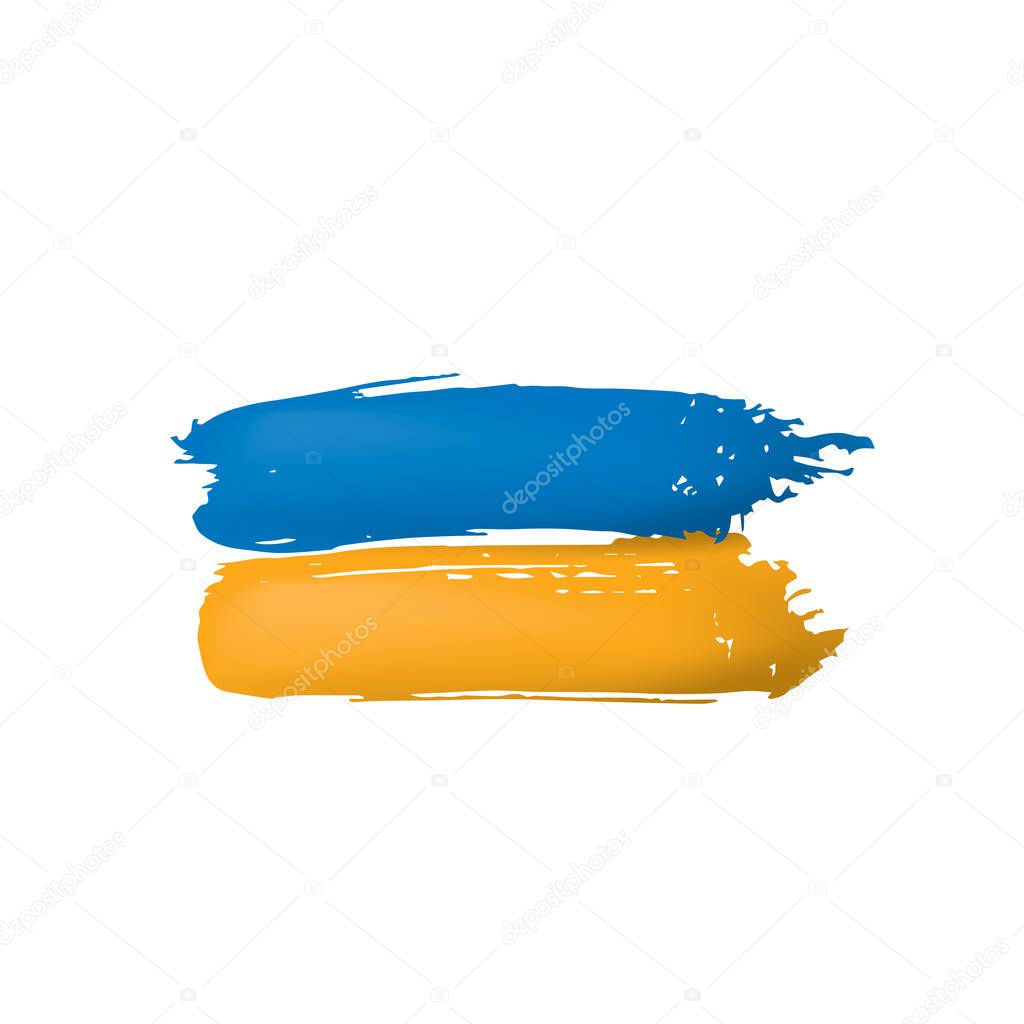 Ukraine flag, vector illustration on a white background