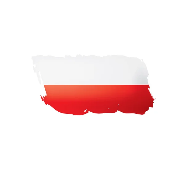 Прапор Польщі, зображення на білому тлі — стоковий вектор