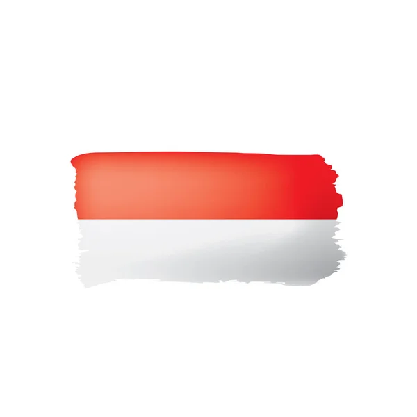 Bandera de Indonesia, ilustración vectorial sobre fondo blanco — Archivo Imágenes Vectoriales