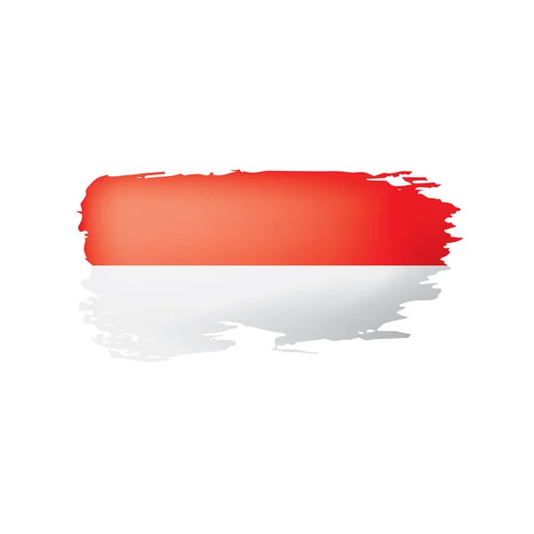 Indonesië vlag, vector illustratie op een witte achtergrond — Stockvector