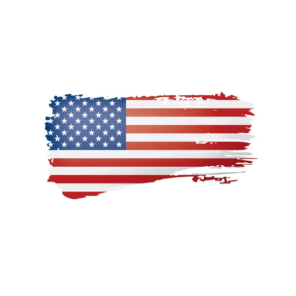 USA Flagge, Vektorabbildung auf weißem Hintergrund — Stockvektor