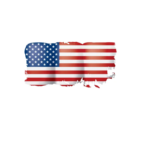 USA flag, vector illustration on a white background — Stock Vector