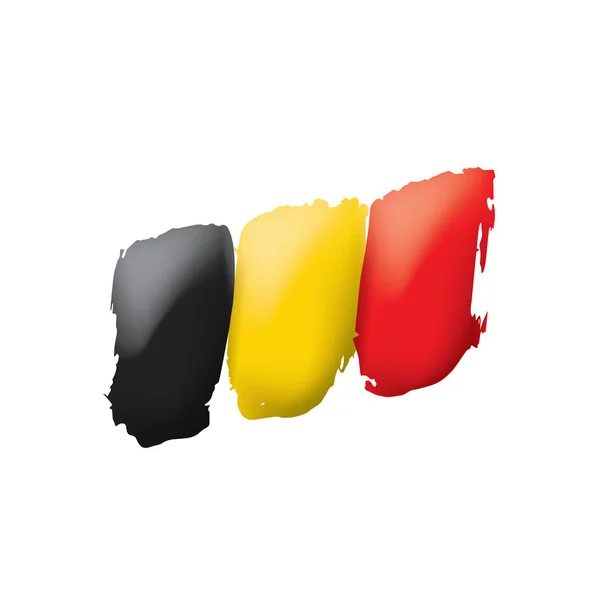 Belgische vlag, vectorillustratie op een witte achtergrond — Stockvector