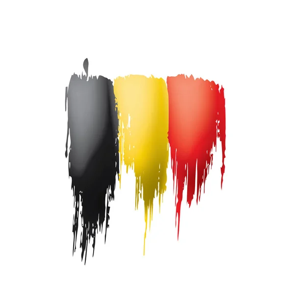 Drapeau de Belgique, illustration vectorielle sur fond blanc — Image vectorielle