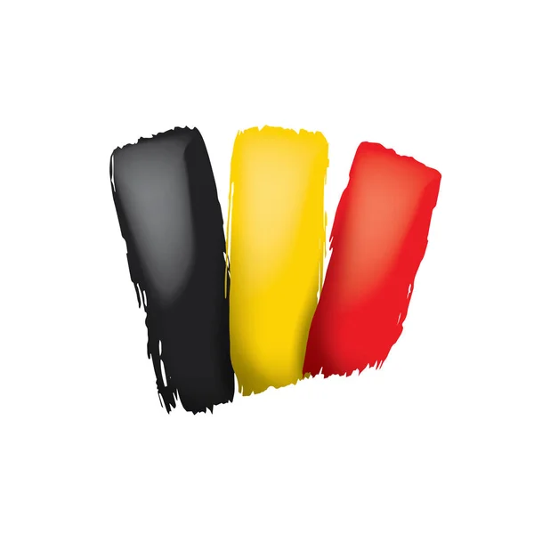 Belgische vlag, vectorillustratie op een witte achtergrond — Stockvector