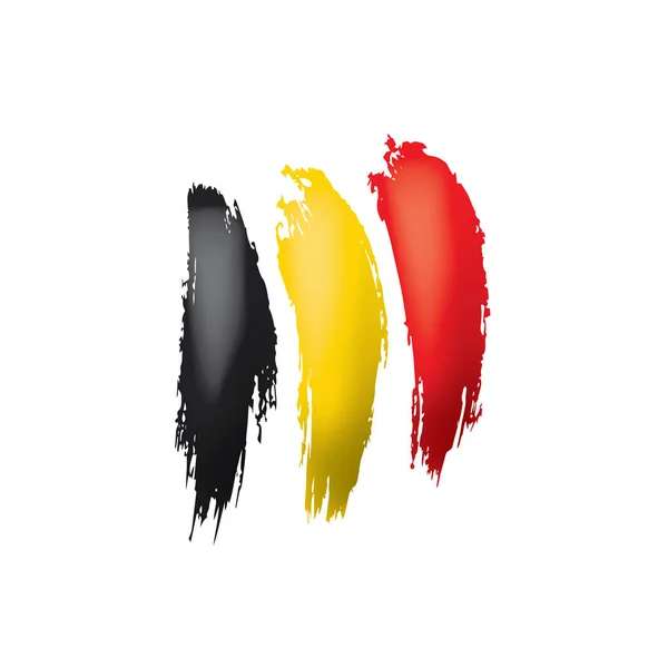 Drapeau de Belgique, illustration vectorielle sur fond blanc — Image vectorielle